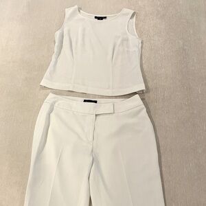 Vintage Focus 2000 White Petite Set- Shirt & Pants Size 8p